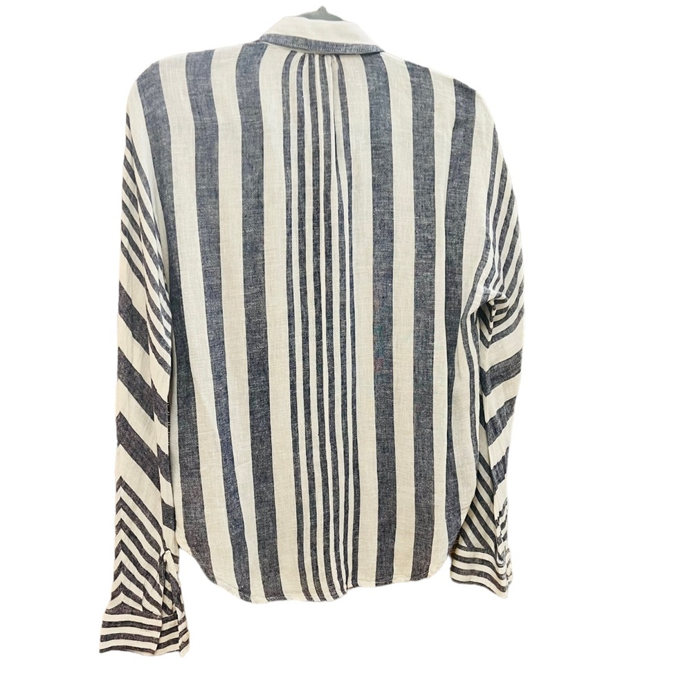 Rails Alyssa Bay Stripe Top Buttons Down Linen Sh… - image 7